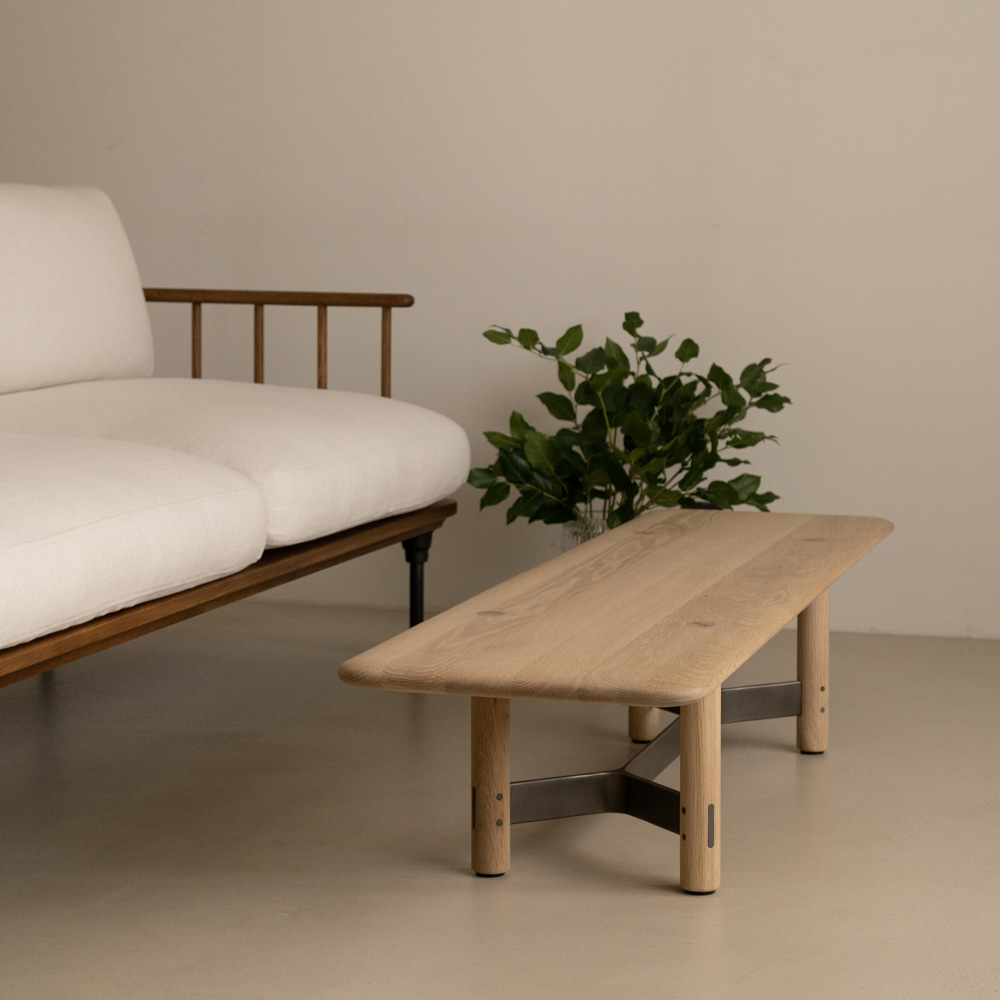 Stilt coffee table Rectangular (Raw oak)